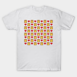 Cute Toast Pattern T-Shirt